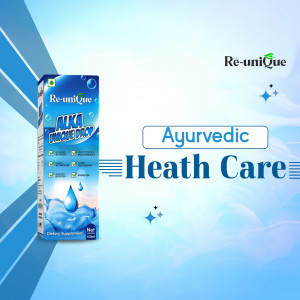 Image of Re-uniQue Alka Unique Drop Ayurvedic Health Care product packaging.
