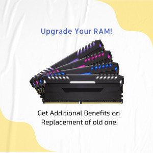 Image of RGB RAM sticks with text promoting an upgrade