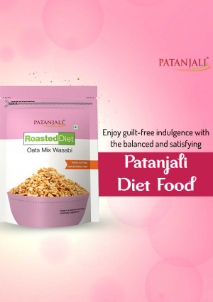 Patanjali Roasted Diet Oats Wasabi snack pack