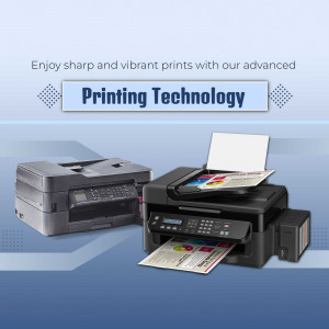 Two modern printers displaying vibrant print quality