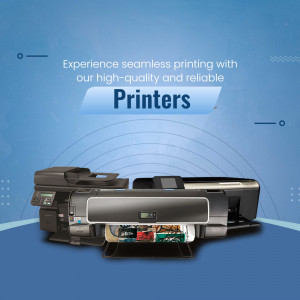 Image of a large format printer with text promoting seamless printing