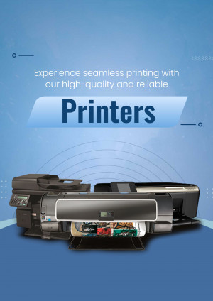 Image of a printer with text promoting seamless printing services