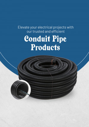 Black conduit pipe coiled for electrical projects