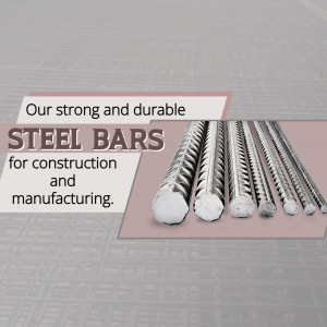 Close-up of steel reinforcing bars used in construction