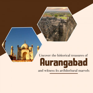 Collage of Aurangabad landmarks with text promoting historical and architectural marvels.