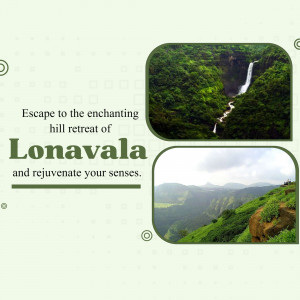 Scenic view of Lonavala hills and waterfall