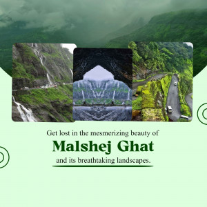 Collage of landscapes from Malshej Ghat, Maharashtra, India