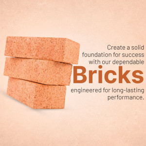 Stack of red bricks with text promoting foundation for success