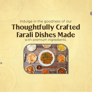 Assortment of Farali dishes on a wooden tray