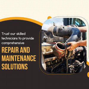 Mechanic working on a vehicle engine, repair and maintenance services