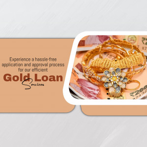 Image depicting gold jewelry and Indian currency notes, promoting gold loan services.