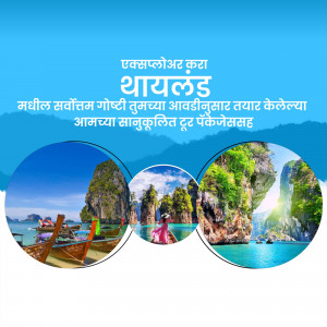 Thailand Tourism Advertisement with scenic images