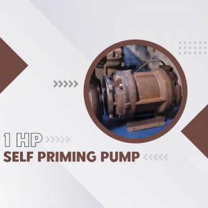 Close-up of a rusty 1 HP self priming pump