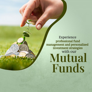 Hand nurturing a plant growing from a stack of coins, representing investment growth.