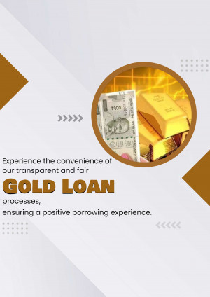 Image depicting gold bars and currency with text promoting gold loans.