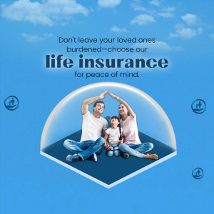 Family under a protective dome representing life insurance