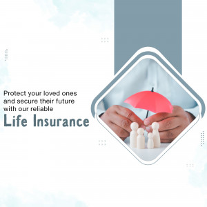 Life insurance concept with a red umbrella protecting family figures.