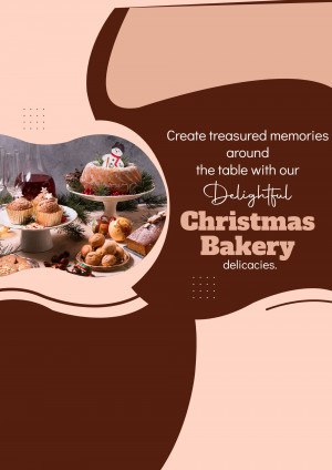 Christmas bakery treats on a table with festive decorations