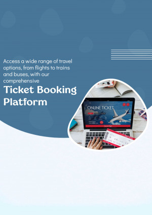Laptop displaying a travel booking website with tickets and travel imagery.