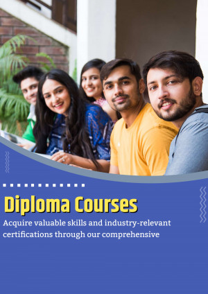 Group of students promoting diploma courses