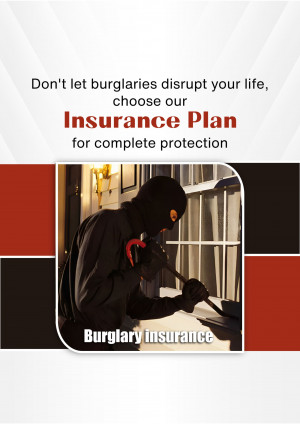 Image depicting a burglar attempting to break into a home, promoting home insurance.
