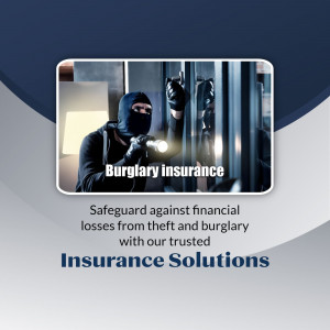 Image depicting a burglar breaking into a home, promoting burglary insurance.
