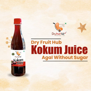 Bottle of Dry Fruit Hub Kokum Juice - Agal Without Sugar