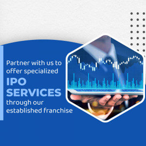 Image depicting IPO services offered through a franchise partnership with a focus on financial data and technology.
