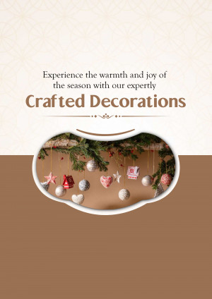 Christmas decorations with ornaments and festive text