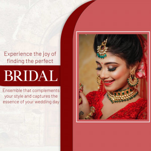 Indian bride in red bridal attire with traditional jewelry