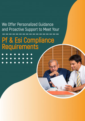 Image depicting professionals discussing PF & ESI compliance requirements.
