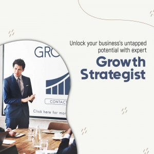 Business professional presenting growth strategies to a team