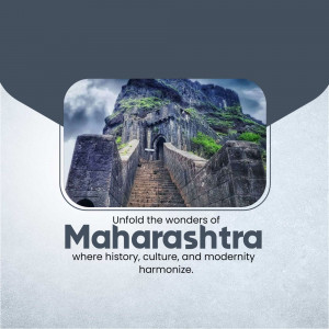 Image of Lohagad Fort in Maharashtra with text 'Unfold the wonders of Maharashtra'