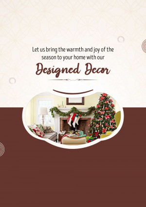 Christmas home decor with a decorated fireplace and Christmas tree