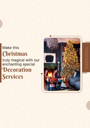 A festive living room decorated for Christmas with a large tree and fireplace.