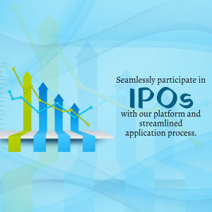 Image depicting growth charts and arrows with text about IPO investment platform.