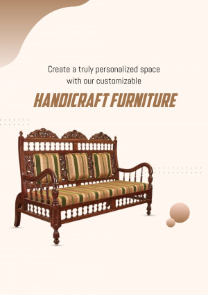 Elegant wooden sofa with customizable options