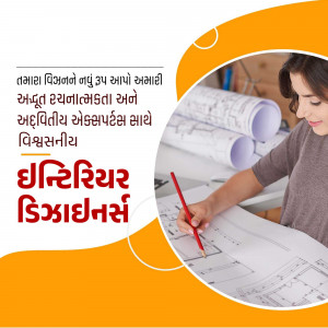 Woman architect reviewing blueprints with a red pencil