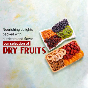 Assortment of colorful dry fruits on white plates