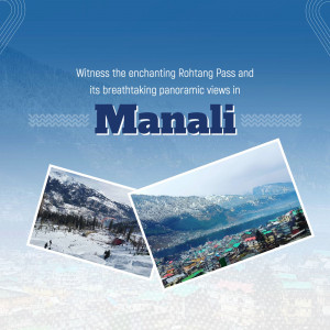 Scenic view of Manali with Rohtang Pass in the background