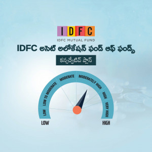 IDFC Mutual Fund Riskometer showing Moderate Risk