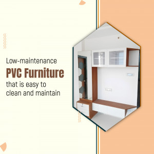 Modern white and brown PVC furniture design in a room