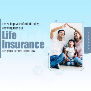 Family under a roof made of hands with Life Insurance text overlay