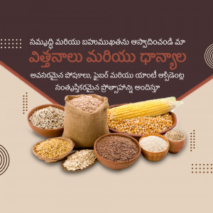 Assortment of various grains and seeds in bowls