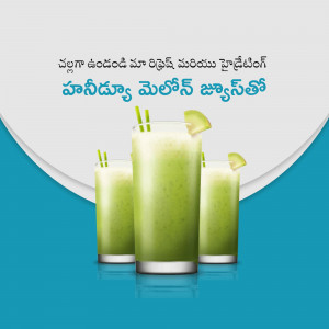 Three glasses of green juice with lemon slices on a blue background