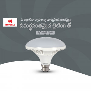 Havells LED bulb with Telugu text