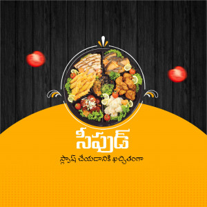 A vibrant image of a mixed grill platter with various meats, fries, and salads on a black tray with a yellow background.