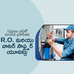 Plumber repairing RO water purifier