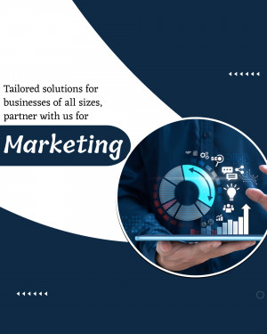 Person holding a tablet displaying marketing data and analytics.