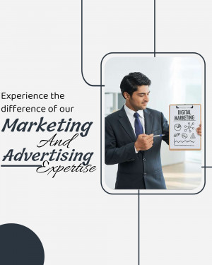 A professional man holding a marketing strategy board.